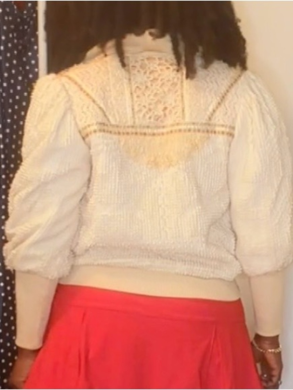 Cream Women's Varsity Jacket - Brand Unspecified